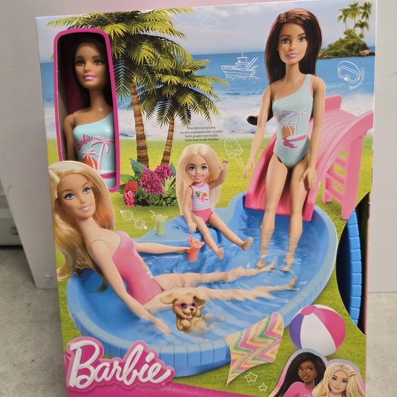 Barbie Other - Barbie Swim Doll Playset with Pink and Light Blue Swimsuits